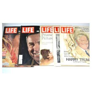 Set Of 5 Life Magazines From 1963 To 1970 Articles Photos Ads Vintage